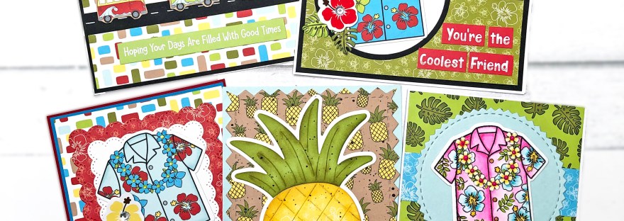 The Stamps of Life May 2024 Card Kit Sending Sunshine | Tropical Vibes | Hawaiian Shirt Card