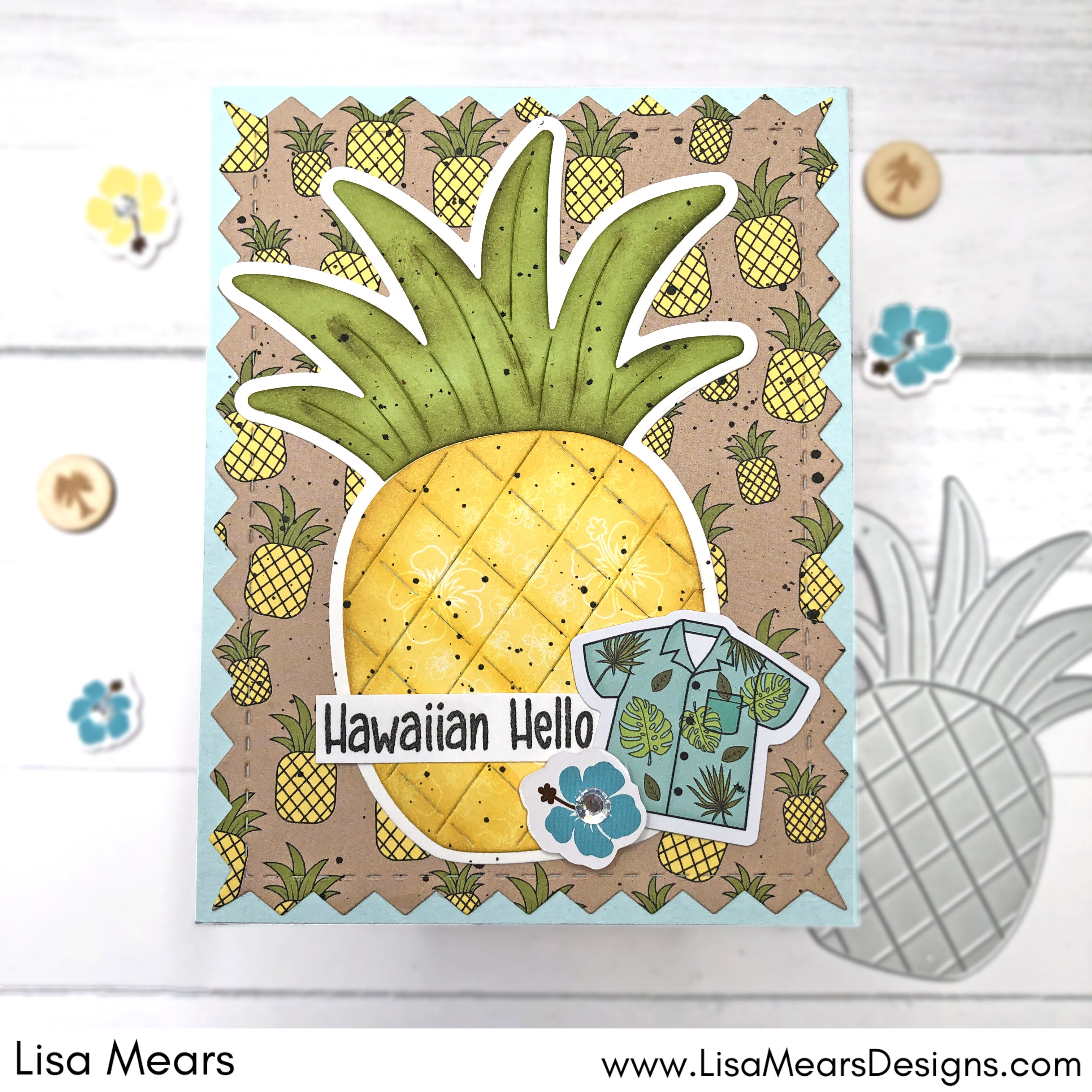 The Stamps of Life May 2024 Card Kit Sending Sunshine | Tropical Vibes | Pineapple Card