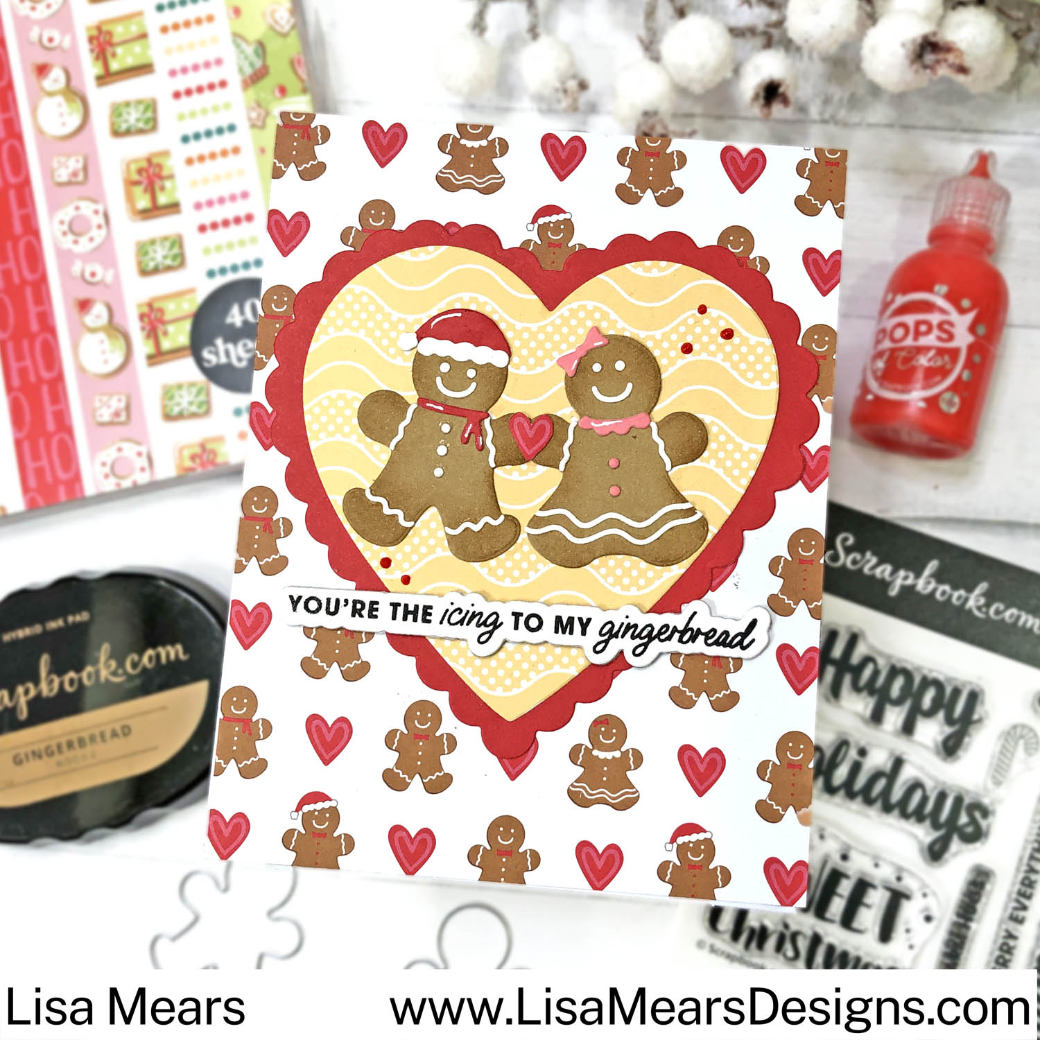 Gingerbread Holiday Cookies - Sweet Christmas - Gingerbread Pattern Paper - Christmas Cards - Scrapbook.com