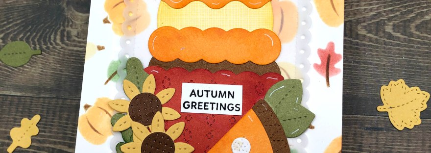 Pretty Pink Posh Layered Autumn Harvest Stencils - Big Fall Cupcake