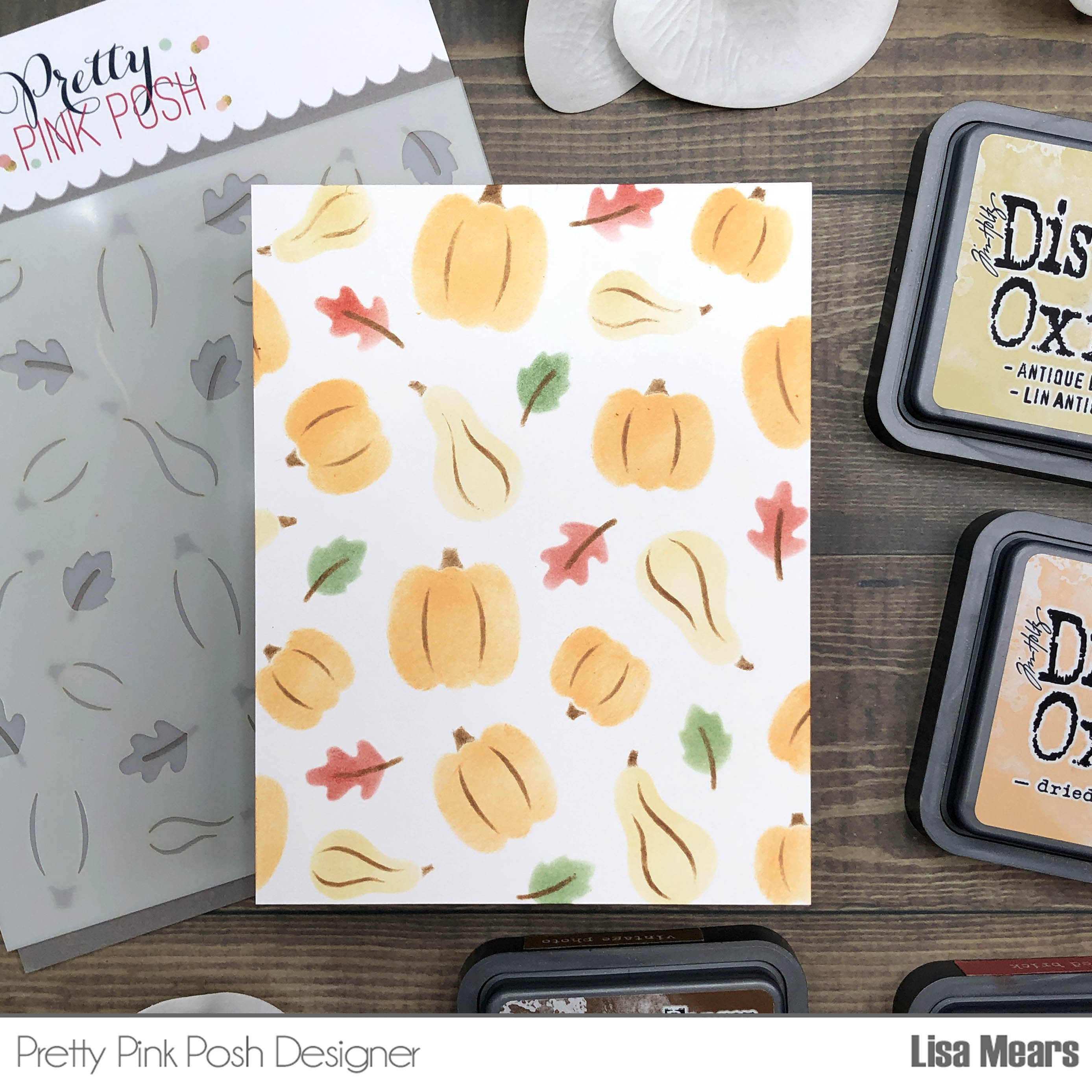 Pretty Pink Posh Layered Autumn Harvest Stencils