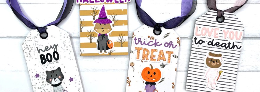 Scrapbook.com Willow Lane Ghost Cat - Pumpkin Head - Witch Fox - Mummy Bear