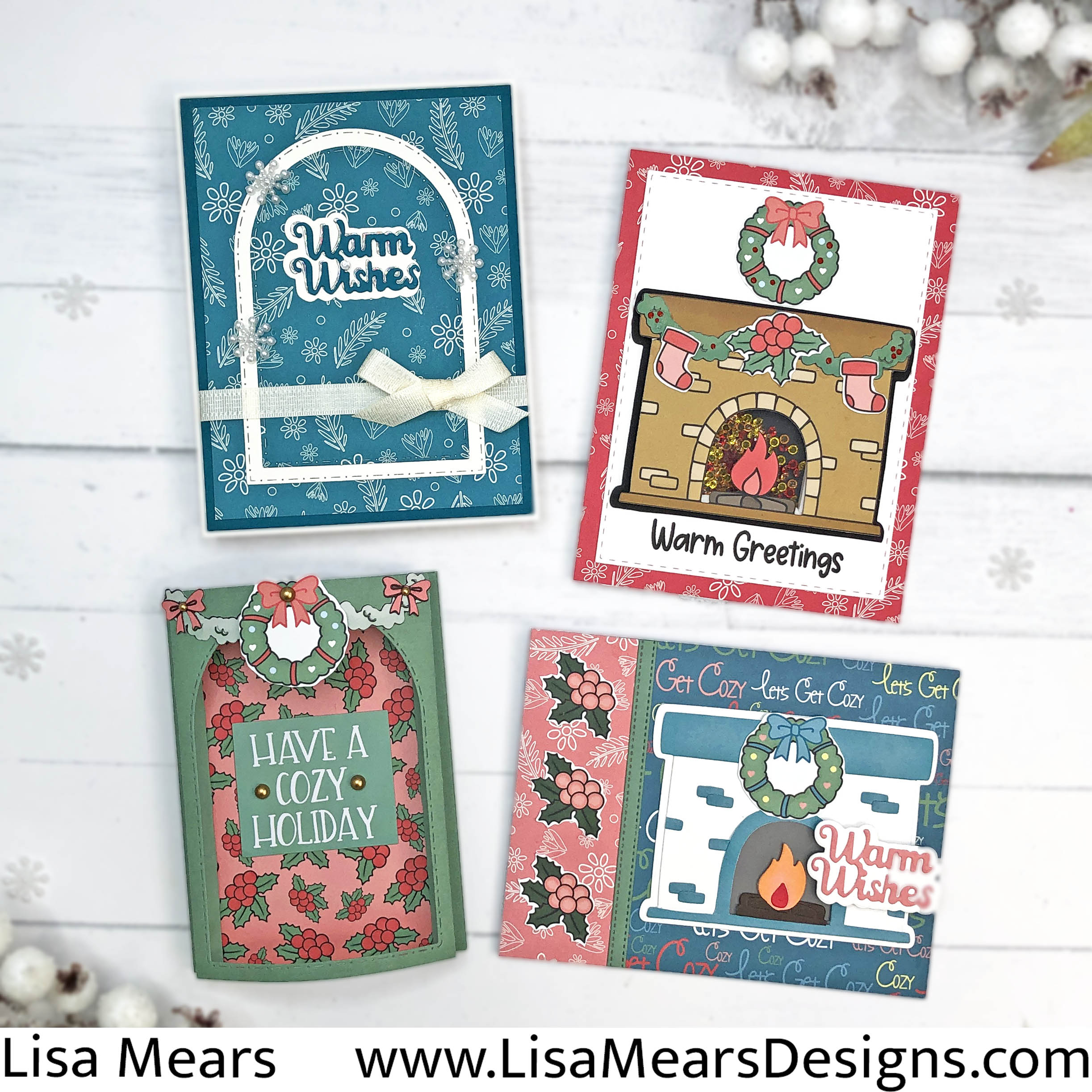 The Stamps of Life - October 2024 - Card Kit - Cozy Fireplace - Christmas Cards