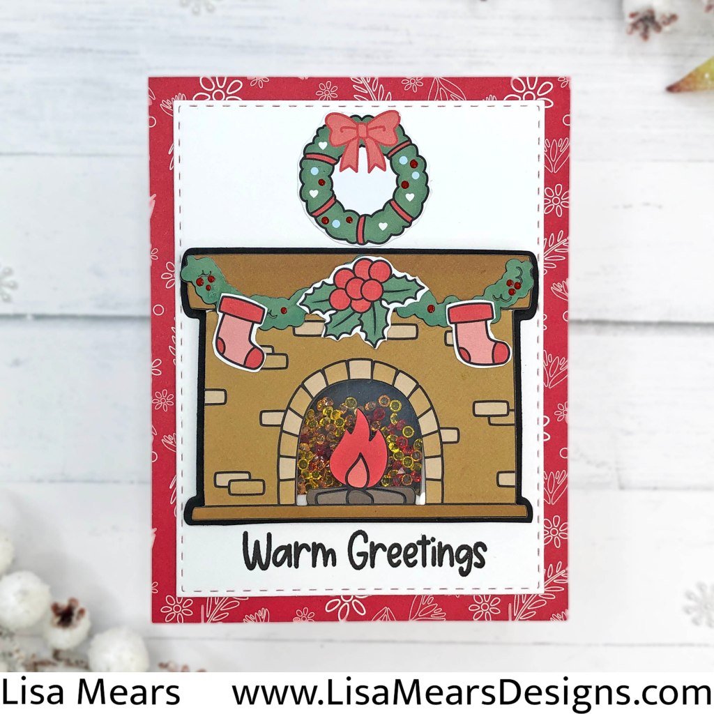 The Stamps of Life October 2024 Card Kit - Christmas Card - Cozy Fireplace