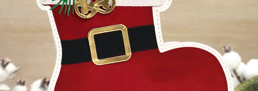 Santa Boot Christmas Card Scrap Diva Designs