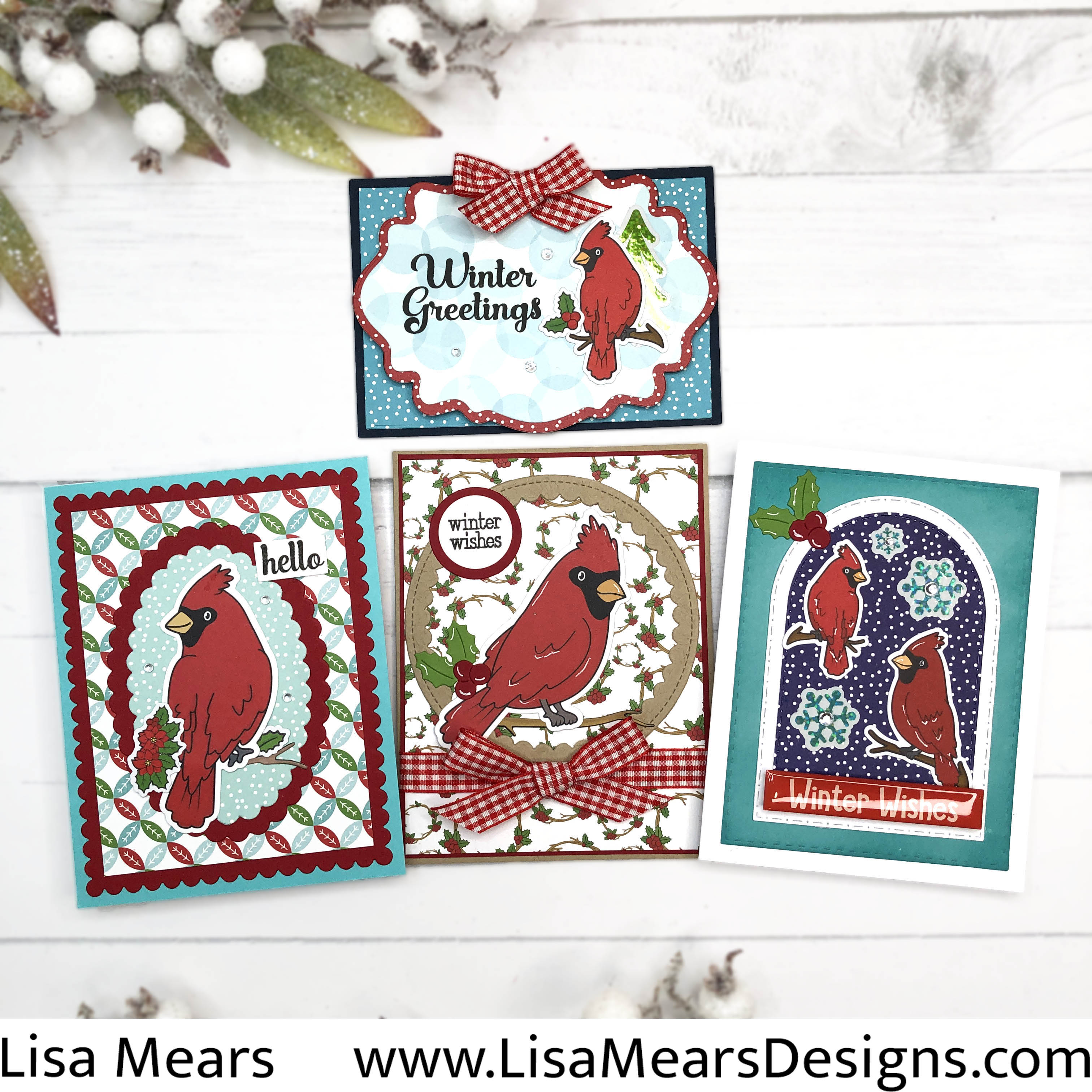 The Stamps of Life - Winter birds - Cardinal Card