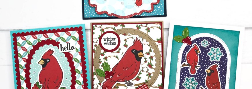The Stamps of Life - Winter birds - Cardinal Card