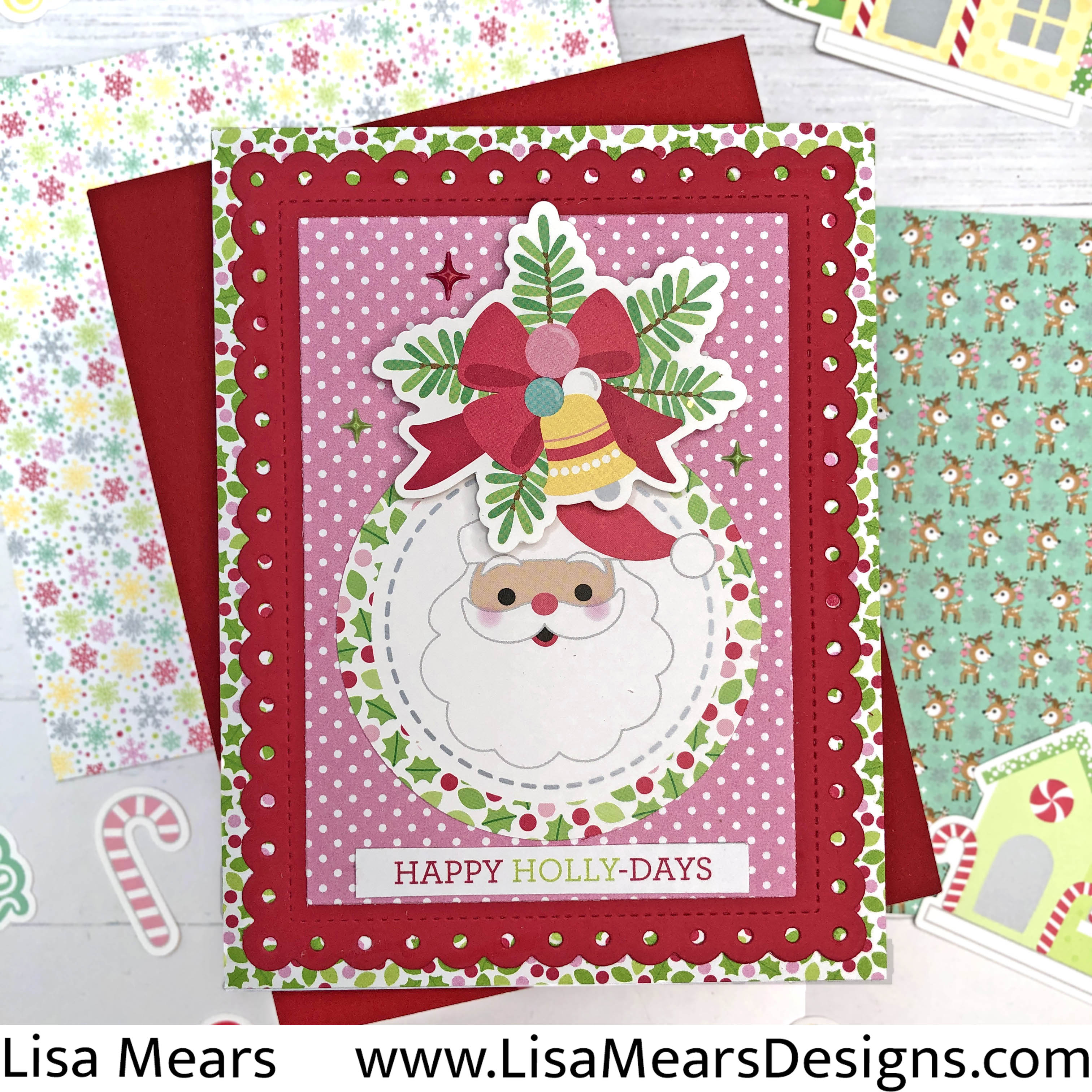Doodlebug Design Tinsel Time - Christmas Cards with Pattern Paper