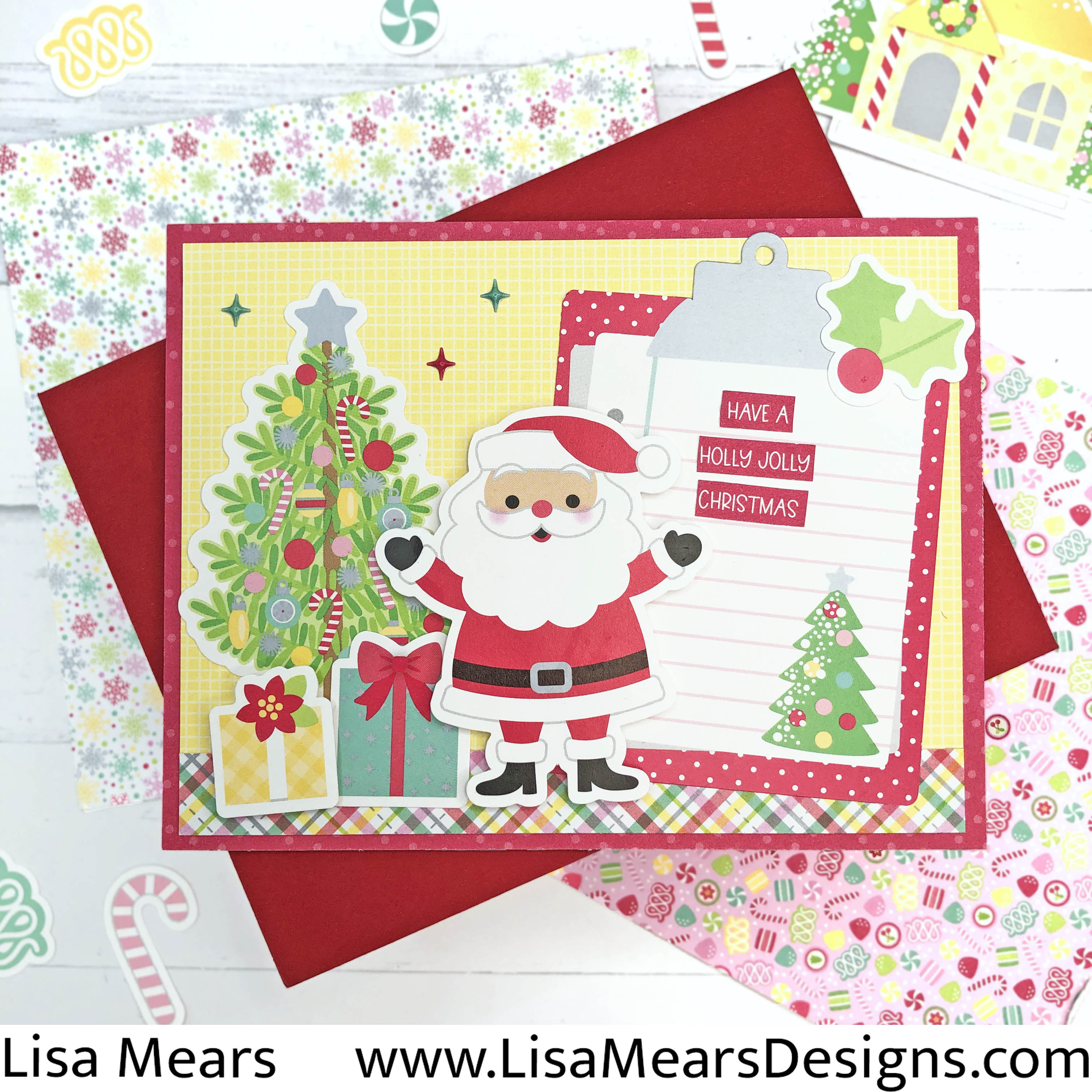 Doodlebug Design Tinsel Time - Christmas Cards with Pattern Paper