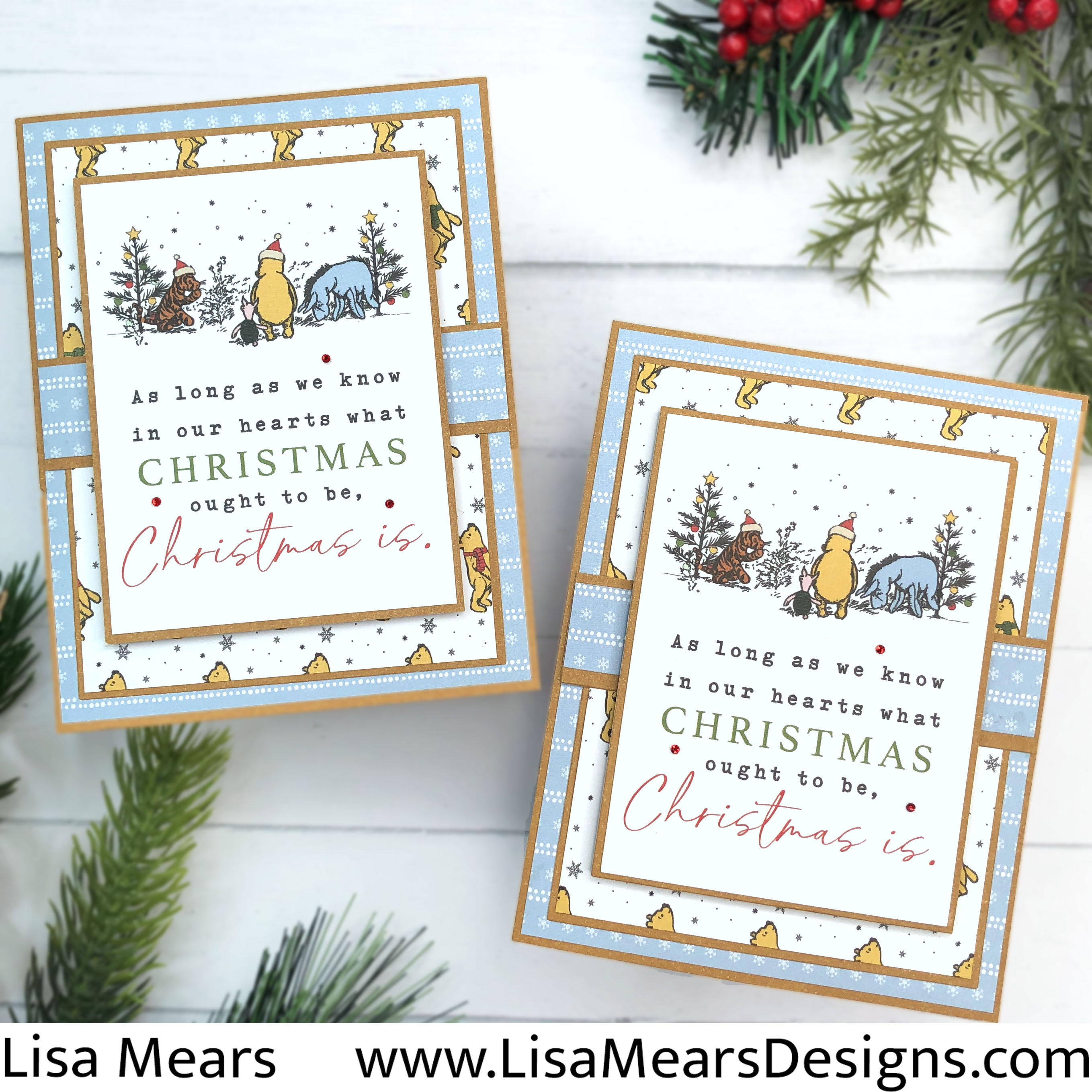 Echo Park Winnie the Pooh Christmas Card