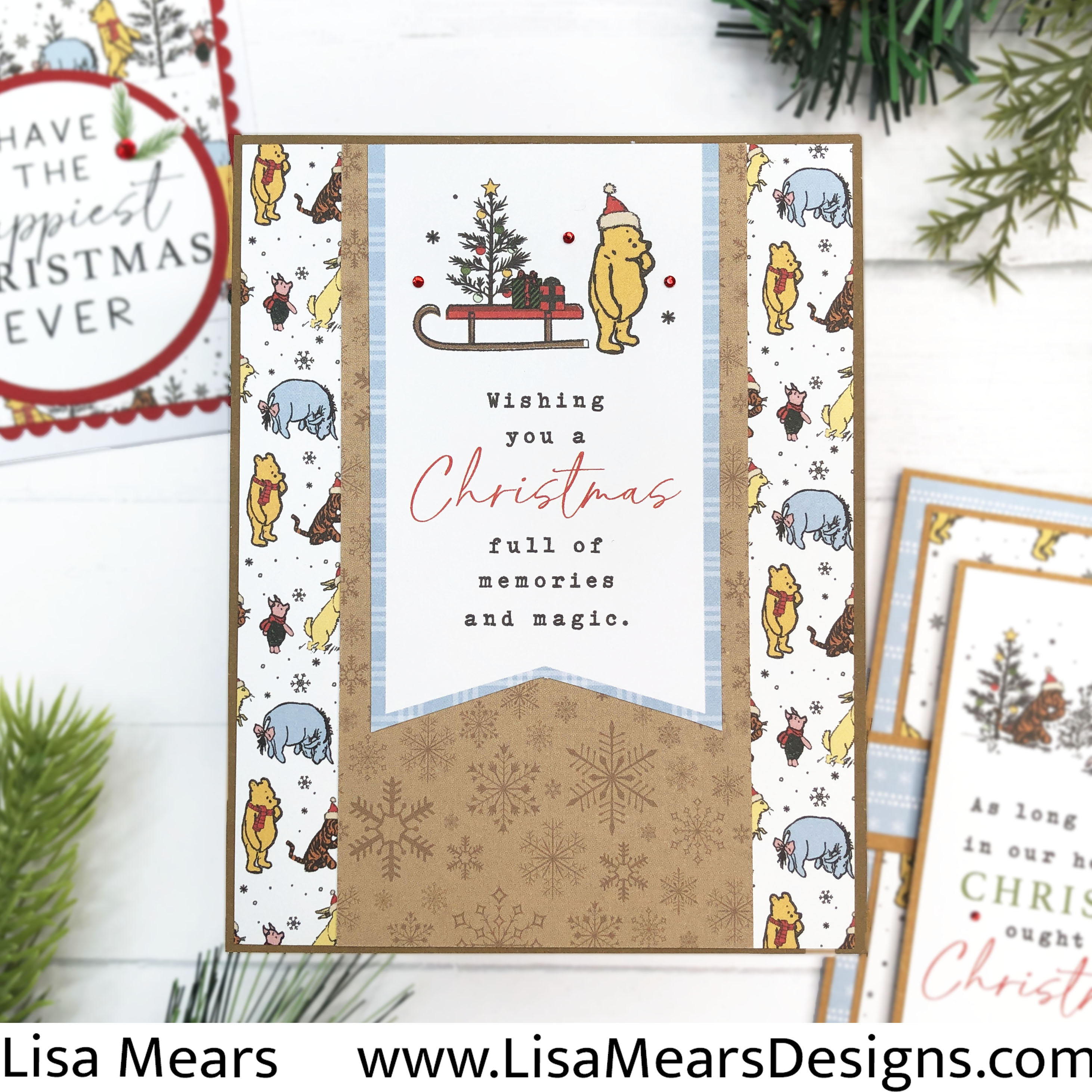 Echo Park Winnie the Pooh Christmas Card