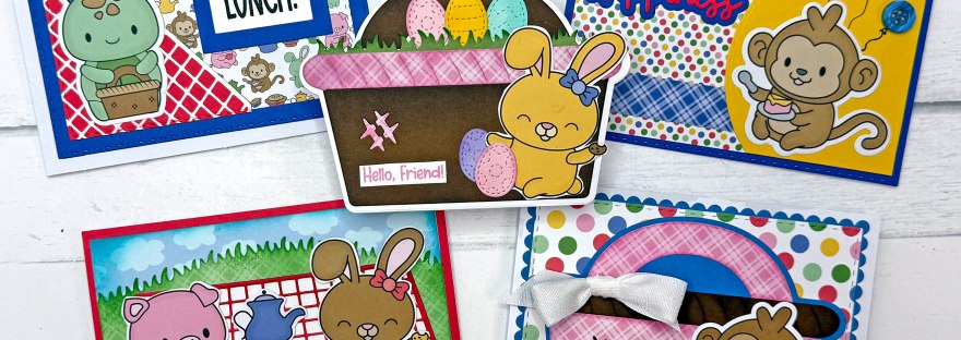 The Stamps of Life February 2025 Card Kit - Wishing You Happiness - Picnic Time Stamp Set