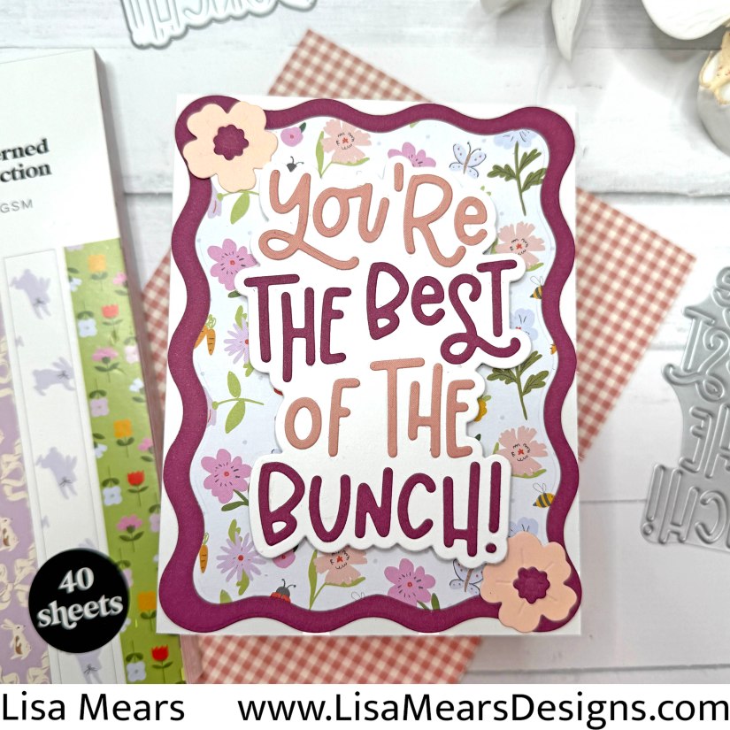 Scrapbook.com Cottontail Pattern Paper with Spring and Easter Cards - The Best of the Bunch Dies
