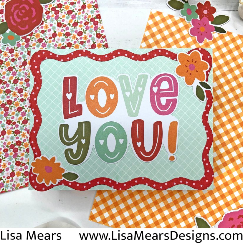 Simple Stories Heartstrings | Valentine's Day Cards | Love You Card | Scrapbook.com Nested Wavy Rectangles