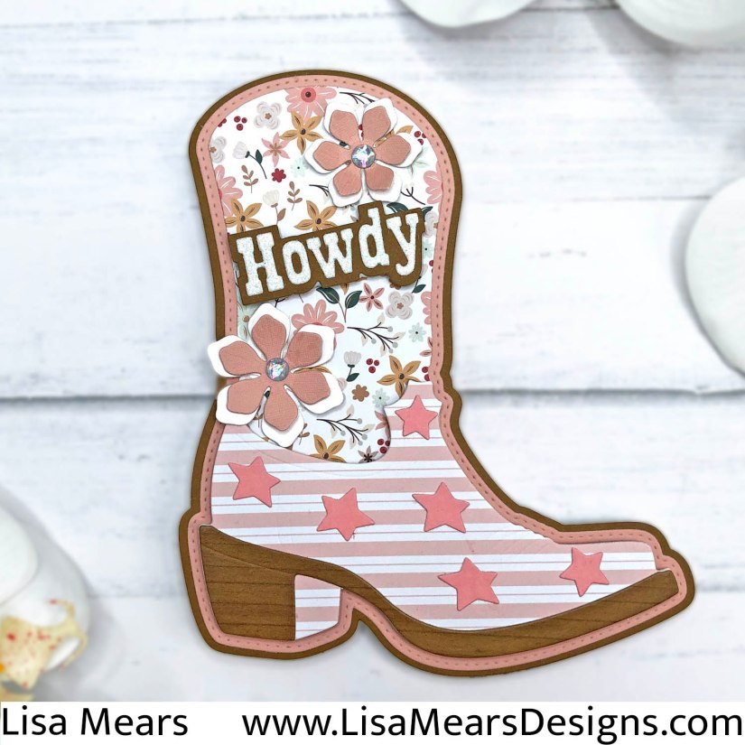 Scrap Diva Designs Cowboy Boot Mini Album - Cowgirl Boot Card