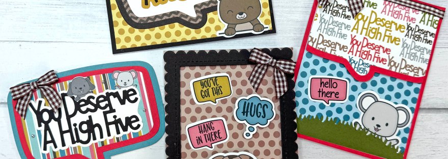 THE STAMPS OF LIFE CARD KIT - OCTOBER 2025 - YOU DESERVE A HIGH FIVE - PEEKING CRITTERS