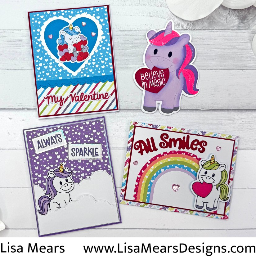 Unicorn Cards with The Stamps of Life December 2025 Card Kit - All Smiles -- Unicorn Smiles