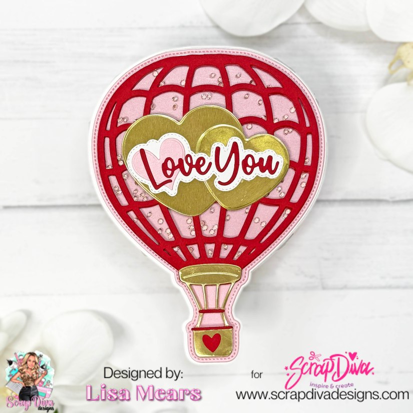 Scrap Diva Designs Hot Air Balloon - Shaker Card