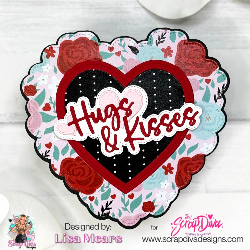 Scrap Diva Designs Romantic Heart Card
