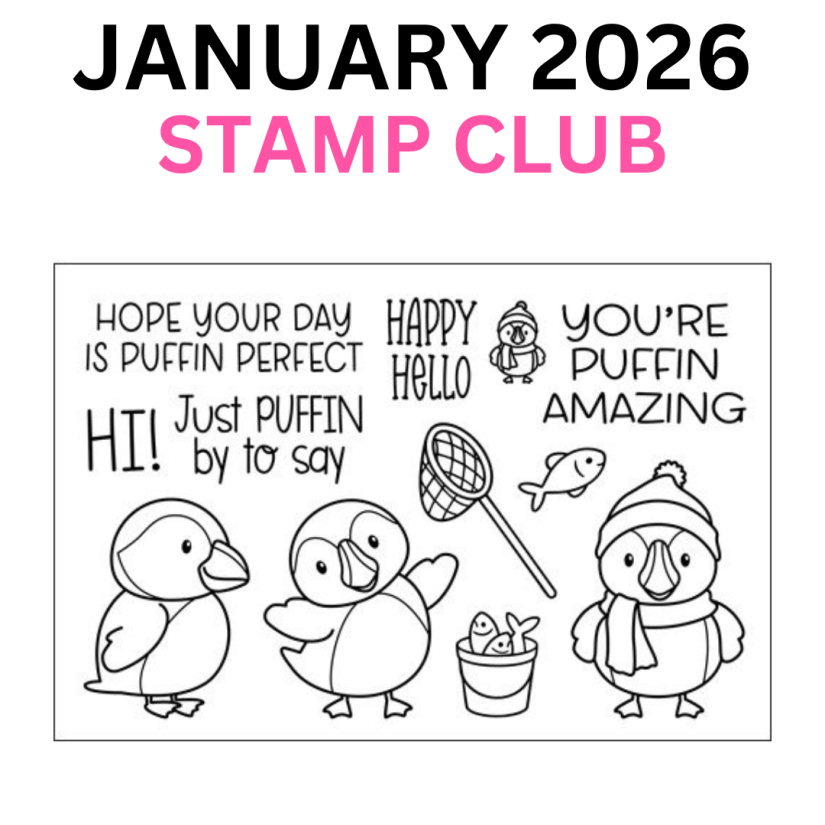 The Stamps of Life January 2026 Stamp Club Set - Puffin Love