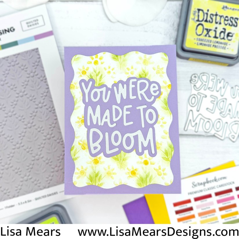 Scrapbook.com Spring Card with Quilted Daisies 3D embossing folder and New Cardstock