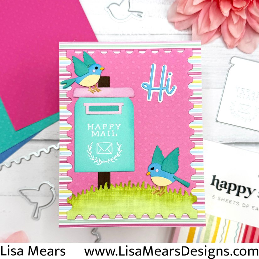 Scrapbook.com Spring Card with Happy Mail Die and New Cardstock