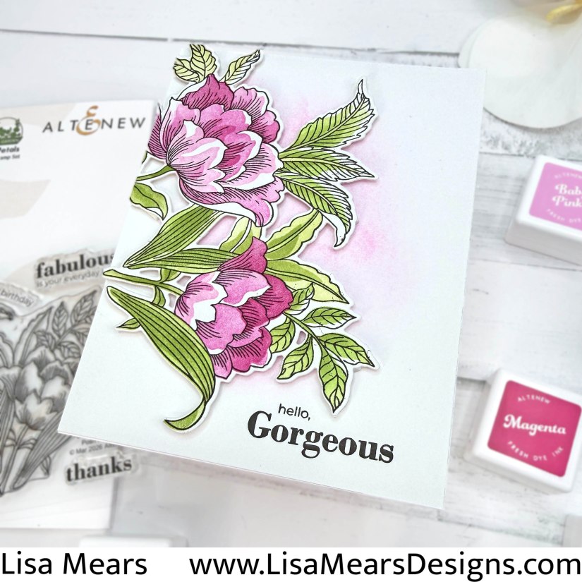 Altenew Posh Petals - Layered Stamping and Stenciling