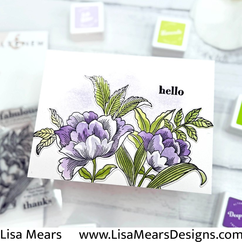 Altenew Posh Petals - Layered Stamping and Stenciling