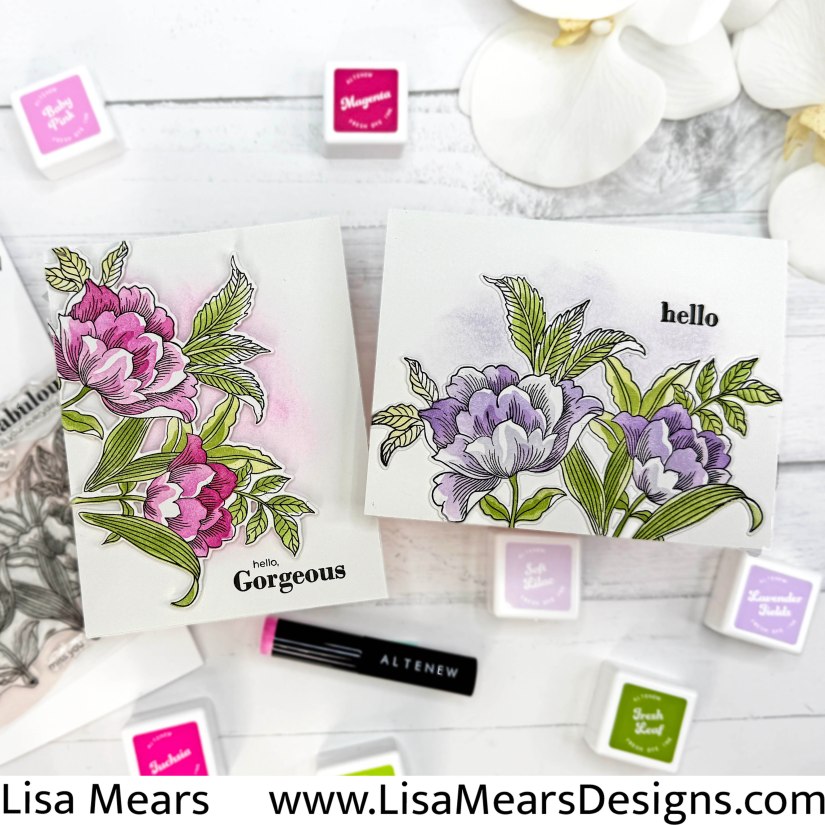 Altenew Posh Petals - Layered Stamping and Stenciling