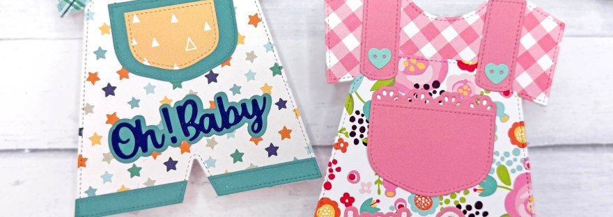Baby Overalls Card - Scrap Diva Designs Baby Overalls Card Die Set