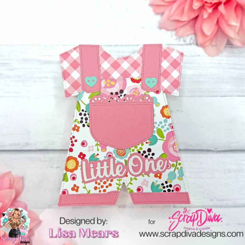 Baby Overalls Card - Baby Shower Card - Baby Girl Card