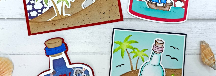 The Stamps of Life April 2026 Card Kit - Happy Days Ahead and Message in a Bottle Die Hard Club