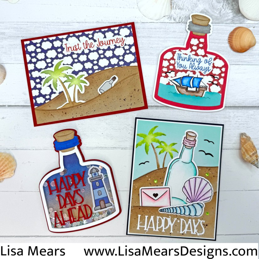 The Stamps of Life April 2026 Card Kit - Happy Days Ahead and Message in a Bottle Die Hard Club