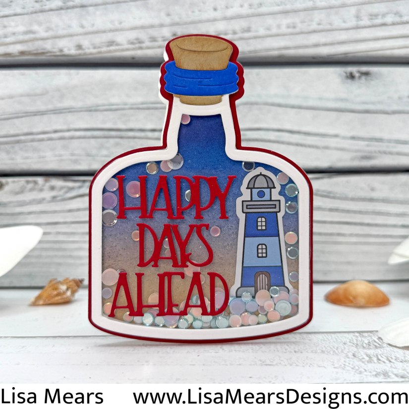 The Stamps of Life April 2026 Card Kit - Happy Days Ahead and Message in a Bottle Die Hard Club Shaker Card