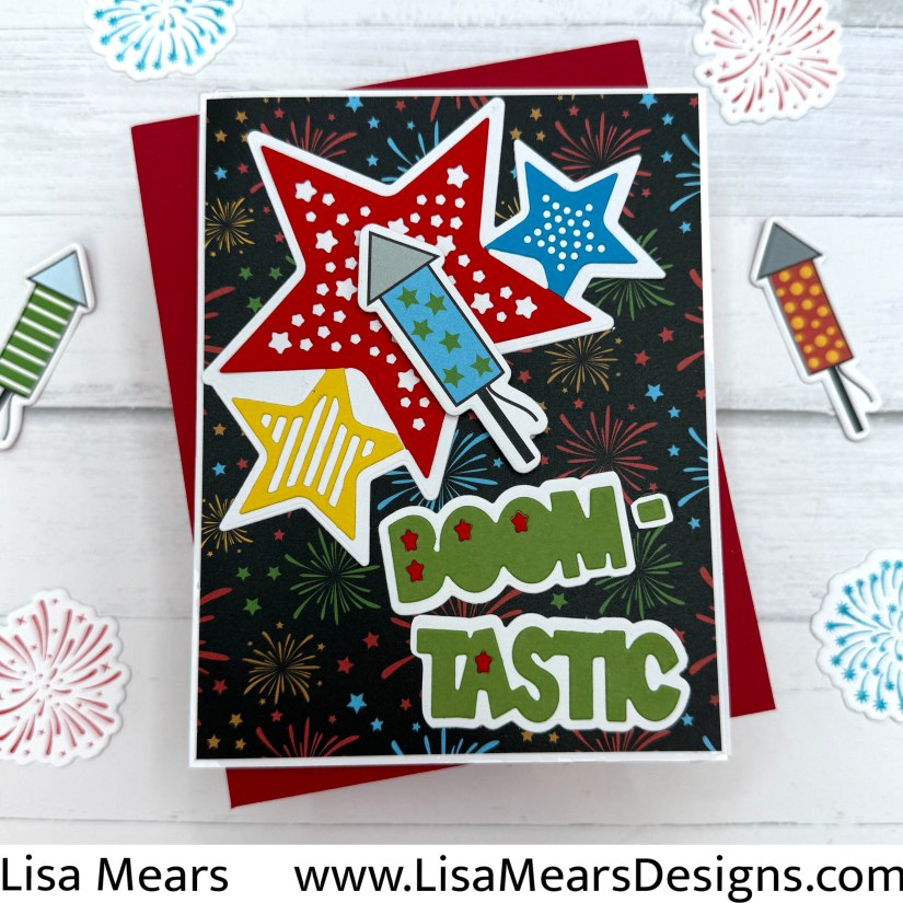 THE STAMPS OF LIFE CARD KIT Club MAY 26 FUN FIRECRACKER  SET WITH BOOMTASTIC CARD KIT