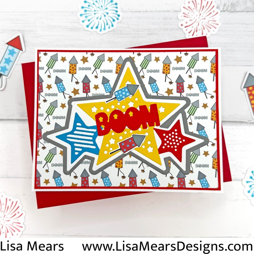 THE STAMPS OF LIFE CARD KIT Club MAY 26 FUN FIRECRACKER  SET WITH BOOMTASTIC CARD KIT