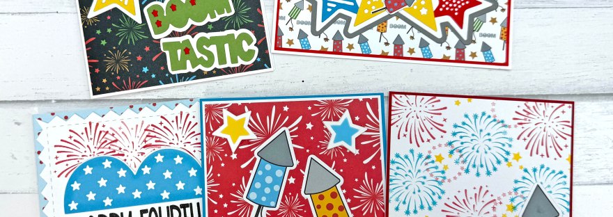 THE STAMPS OF LIFE CARD KIT Club MAY 26 FUN FIRECRACKER SET WITH BOOMTASTIC CARD KIT