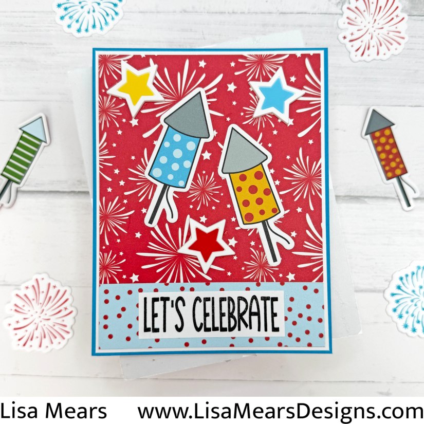 THE STAMPS OF LIFE CARD KIT Club MAY 26 FUN FIRECRACKER  SET WITH BOOMTASTIC CARD KIT